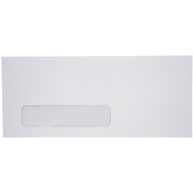 School Smart Window Envelopes with Gummed Flap Closure, No 10, White, pk of 500
