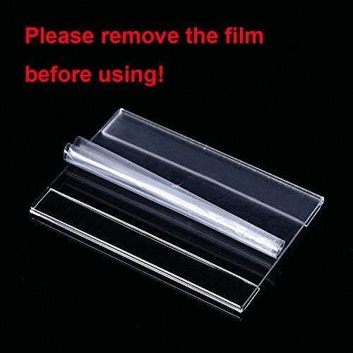 Airgoesin 20pcs Wall Mount Shelf Acrylic Sign Holder Price Card Tag Label Counter Top Stand Display with 3M Adhesive Tape Sticker