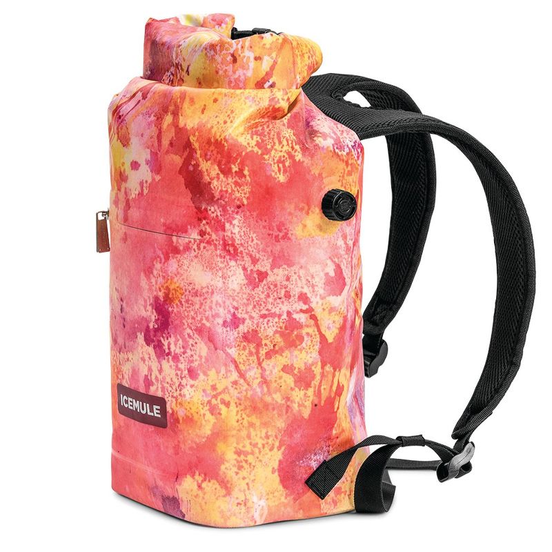 IceMule 1007-DT Jaunt Small Collapsible Portable Soft Sided Roll Top 9 Liter 6 Can Lightweight Insulated Waterproof Leak Proof Backpack Cooler Bag