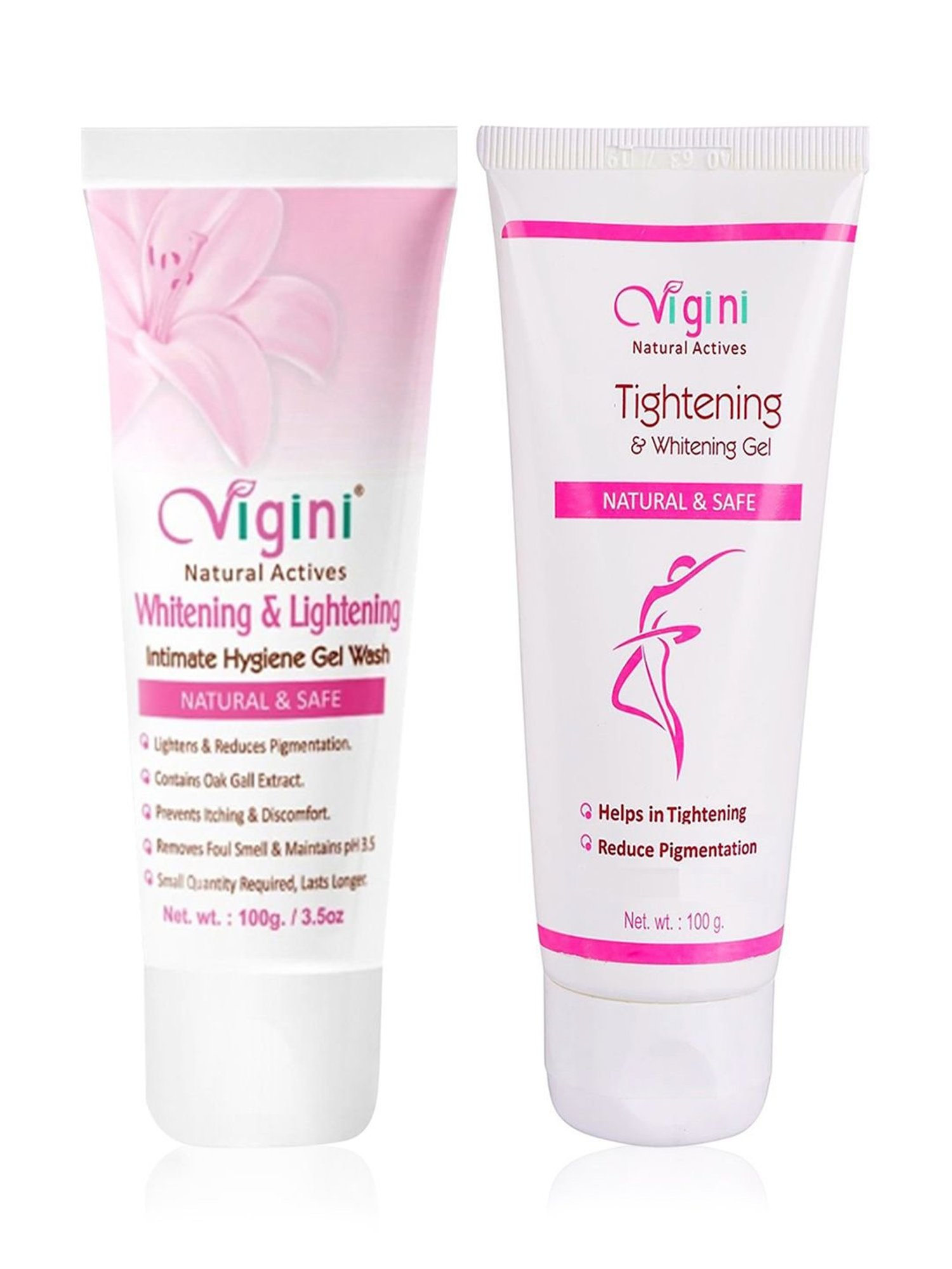 Vigini Whitening Lightening Intimate Hygiene Gel Wash & Vaginal V-Tightening Whitening Gel