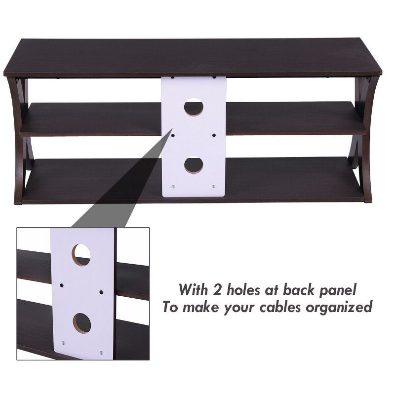 Costway 3-Tier TV Stand Entertainment Center Media Console Furniture Storage Cabinet