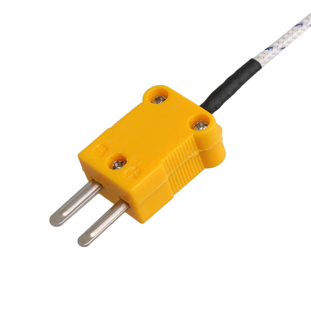 BQLZR 1m Thermocouple Probe Sensors K Type Mini-Connector Fiberglass Cable