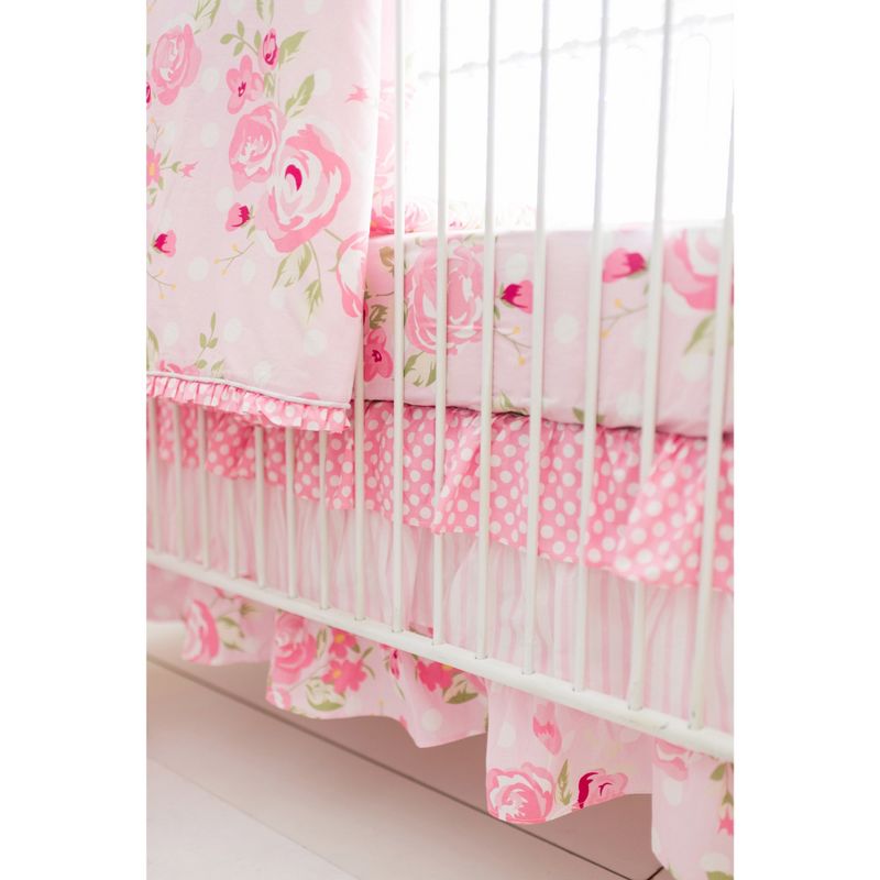 Crib Bedding Set My Baby Sam White Pink