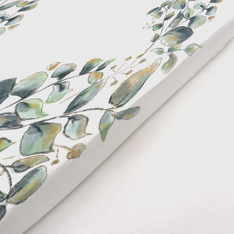 JumpOff Jo Fitted Crib Sheet, Cotton Crib Sheet for Standard Sized Crib Mattresses, Hypoallergenic and Breathable, 28" x 52", Botanical Natural Leaf