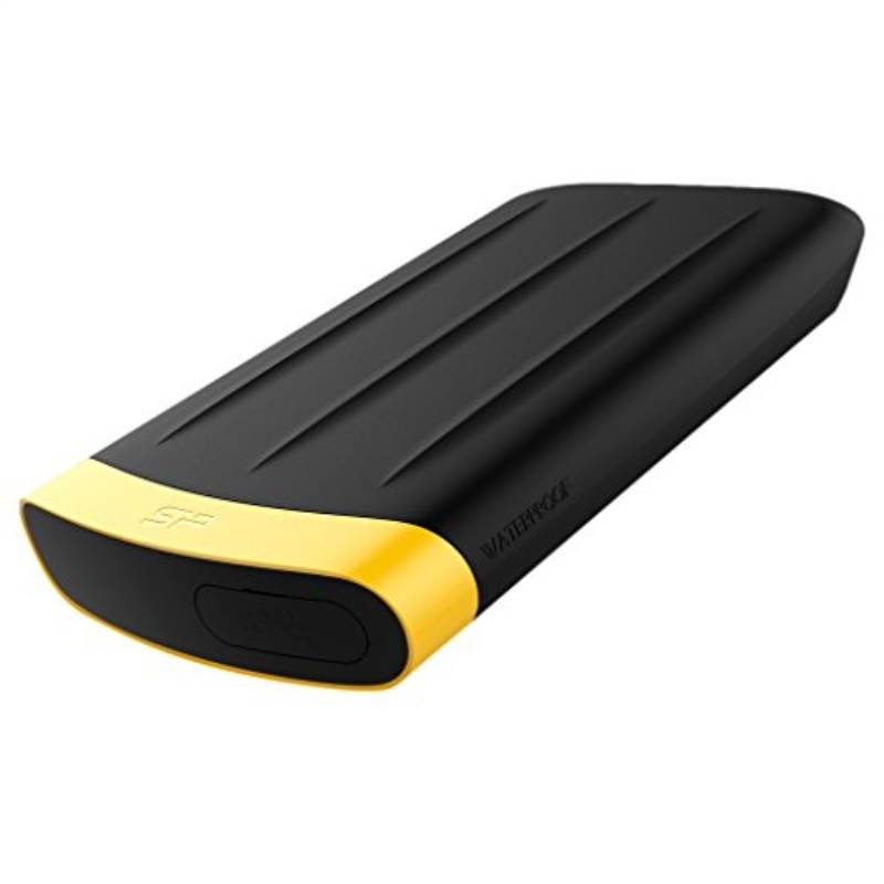 2tb silicon power armor a65 shockproof/waterproof portable hard drive usb3.0  black/orange edition