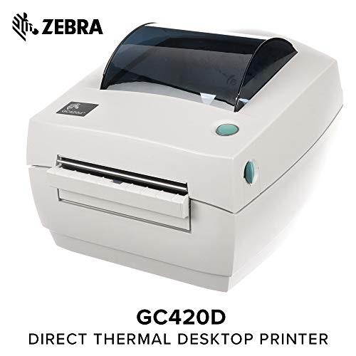 zebra gc420200511000 gc420d direct thermal printer 203 dpi, monochrome, 6.7" h x 7.9" w x 8.2" d, with peeler, with usb, serial, and parallel connections