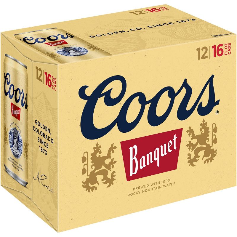 Coors Banquet Lager Beer - 12pk/16 fl oz Cans