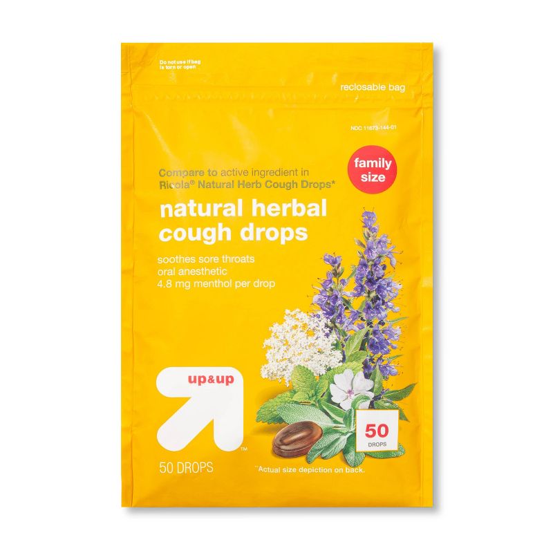Natural Herbal Cough Drops - 50ct - up & up™