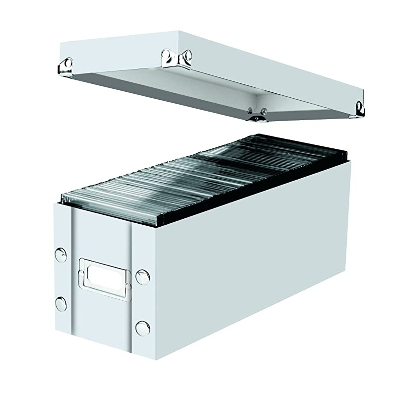 CD Storage Box, 13.25" x 5.125" x 5.125", White (SNS03311)