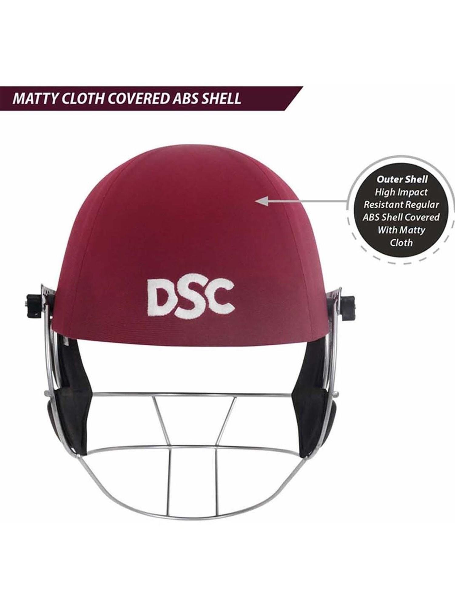 DSC DEFENDER Cricket Helmet Adjustable Steel Grill Back Support Strap Size - XL