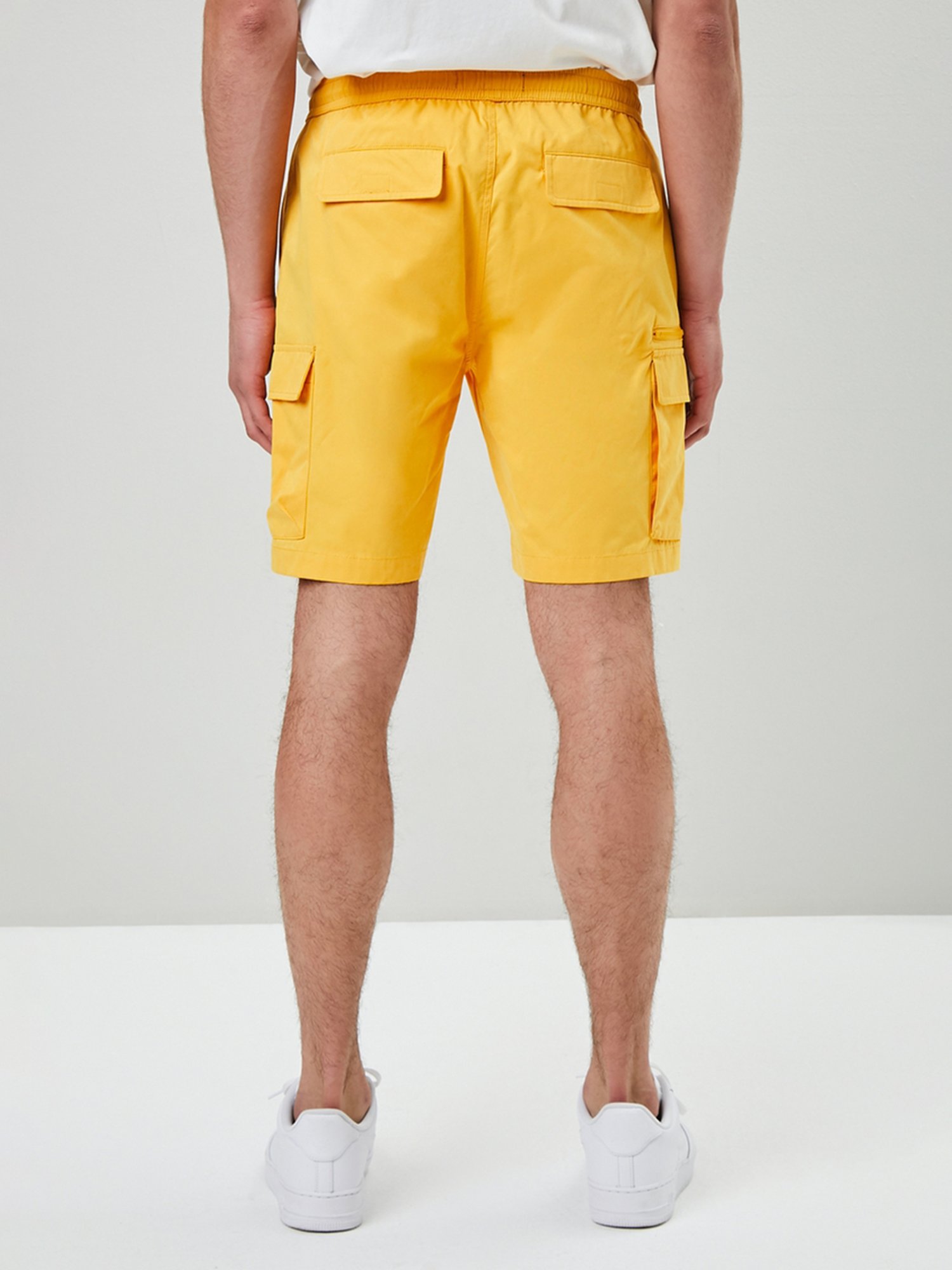 Forever 21 Yellow Regular Fit Cargo Shorts