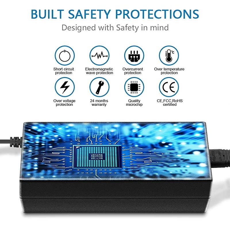 24V Power Supply Adapter 24 Volt 3A 72W AC DC Converter Pack of 2 100V~240V AC to DC 24V 3amp Transformer LED Driver with 55x25mm Plug for LED Strip Light 3D Printer LCD Monitor DC Motor