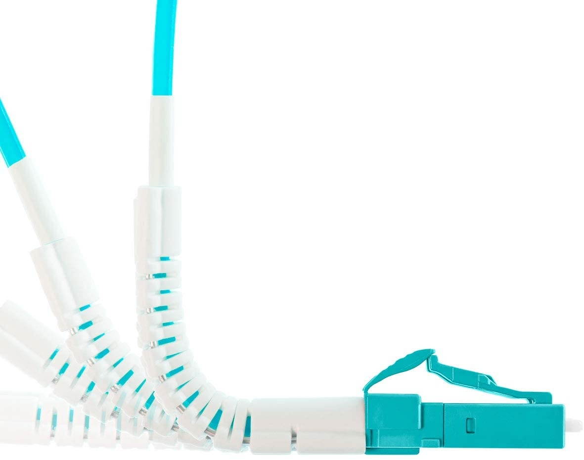 FiberCablesDirect - 7M OM4 LC LC Fiber Patch Cable | AnyAngle Duplex 50/125 LC to LC Multimode Jumper 7 Meter (22.97ft) | Length Options: 1M-30M | Plenum 40/100g sfp+ qsfp 100gbase sr ofnp mmf-lc-lc