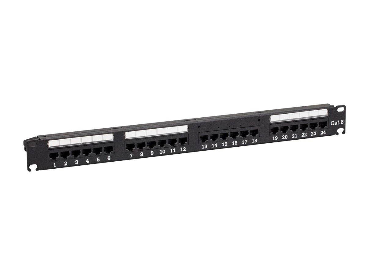 DP-iot 24-Port Cat6 Unshielded Wallmount or Rackmount Patch Panel, Compatible with Cat 3/4/5/5e/6 Cabling