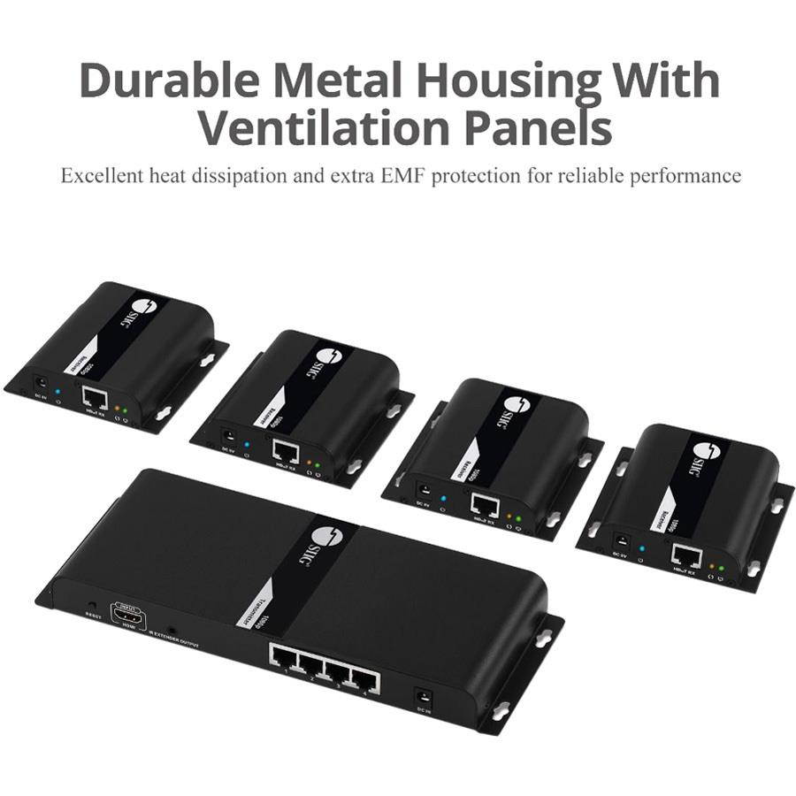 Siig 1X4 Hdmi Splitter Hdbitt Over Ip Extender - 120M