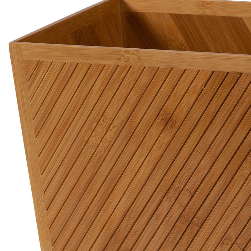 Spa Bamboo Bathroom Wastebasket Bamboo Light Brown - Creative Bath