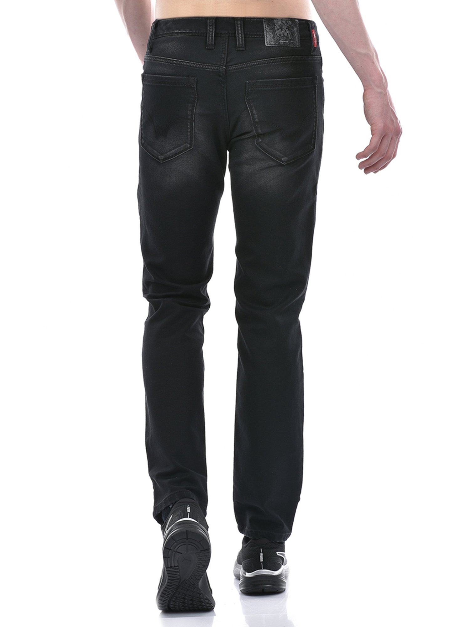 Lawman Pg3 Black Straight Fit Lightly Washed Jeans