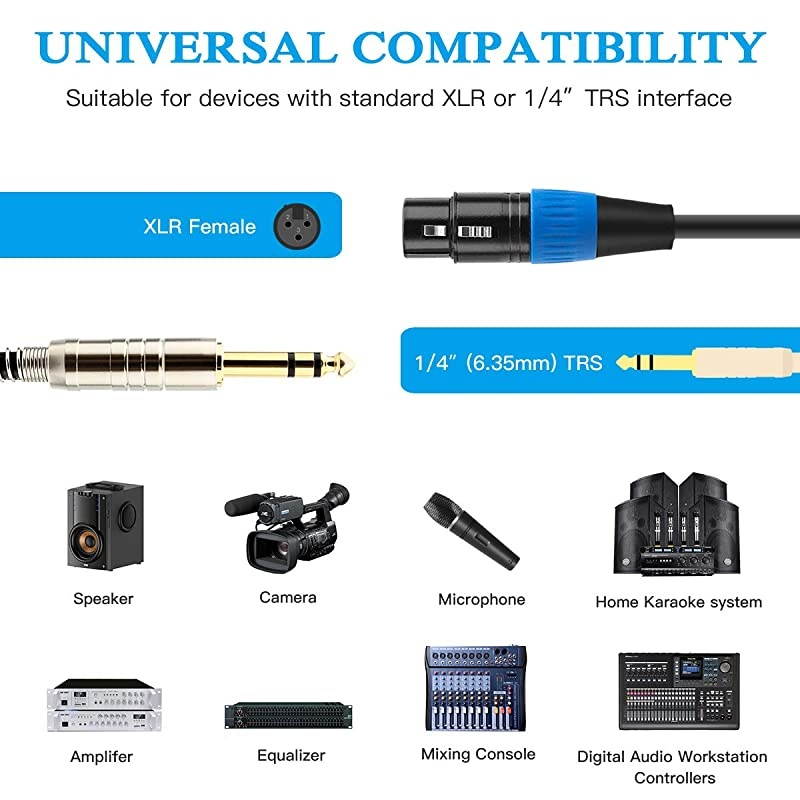 AVLGear CSM4-RAFN-30 | XLR Male to XLR Right Angle Female 30 Feet Mic Cable Blue with Blue Ring