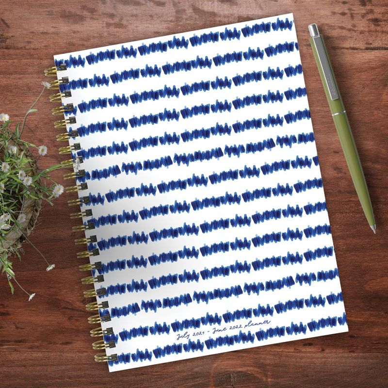 2021-22 Academic Planner 6" x 8" Dyed Stripes Daily/Weekly/Monthly - The Time Factory