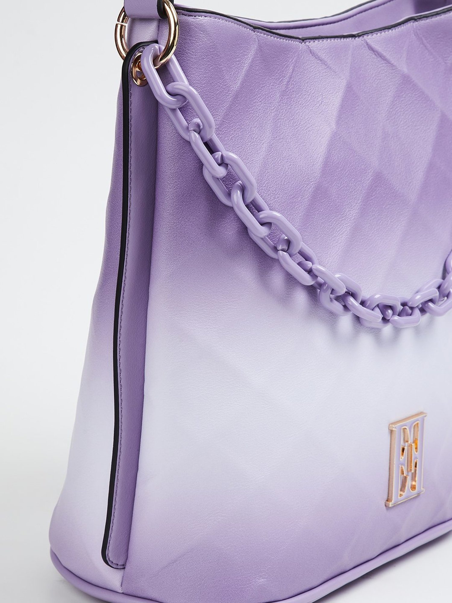 Elle Lilac Textured Hobo Bag
