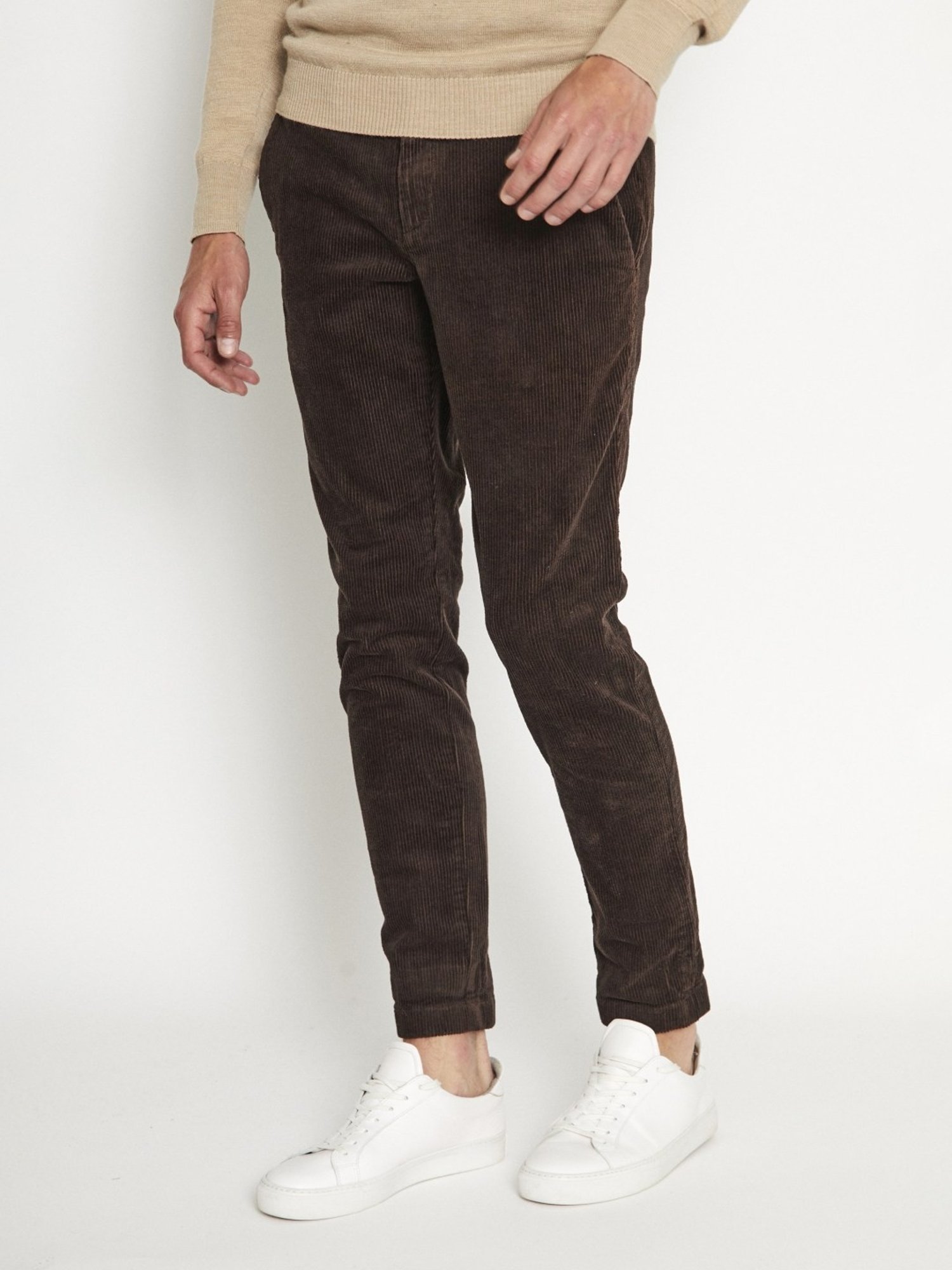 Bruun & Stengade Brown Cotton Slim Fit Trousers