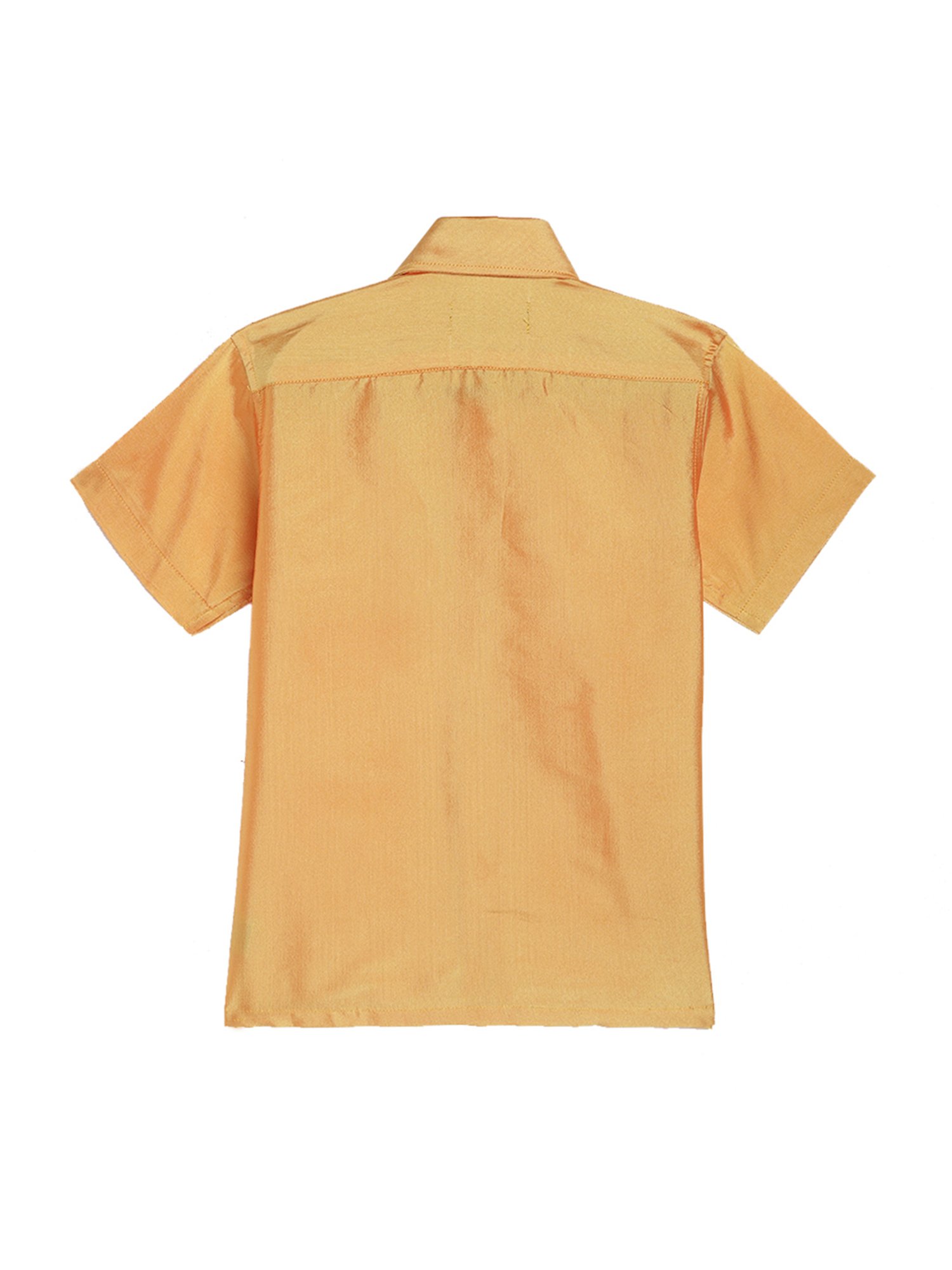 THANGAMAGAN Kids Light Orange Solid Lining Shirt