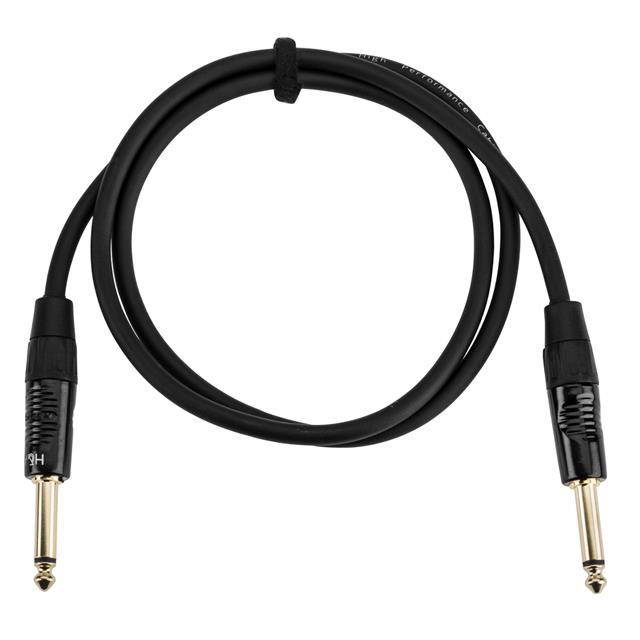 H&A Elite Pro 3' 1/4" Male to 1/4" Male Instrument Cable w/ Rean Gold Connectors