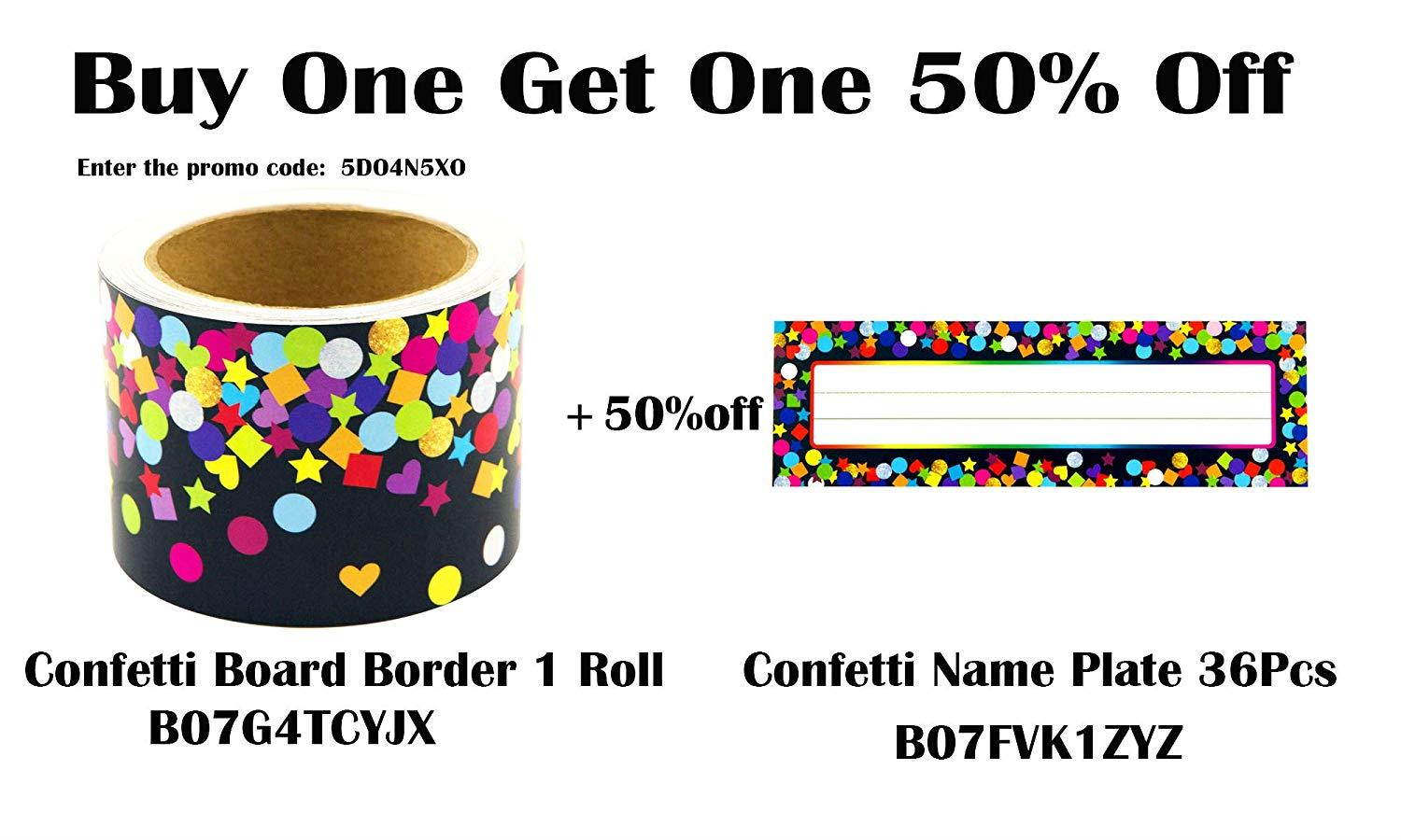 Confetti Bulletin Board Borders for Classroom 36ft