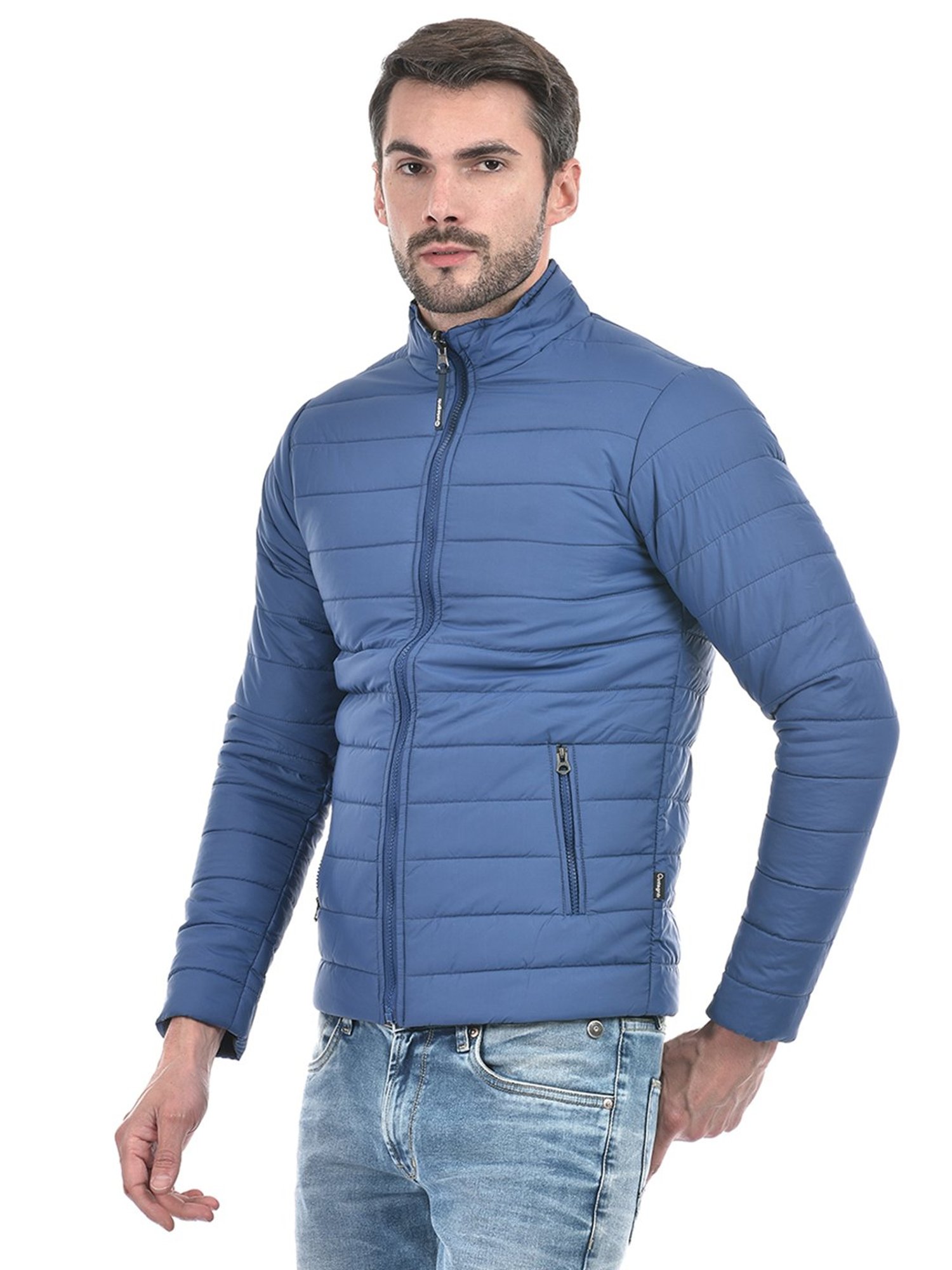Integriti Blue & Black Regular Fit Reversible Jacket