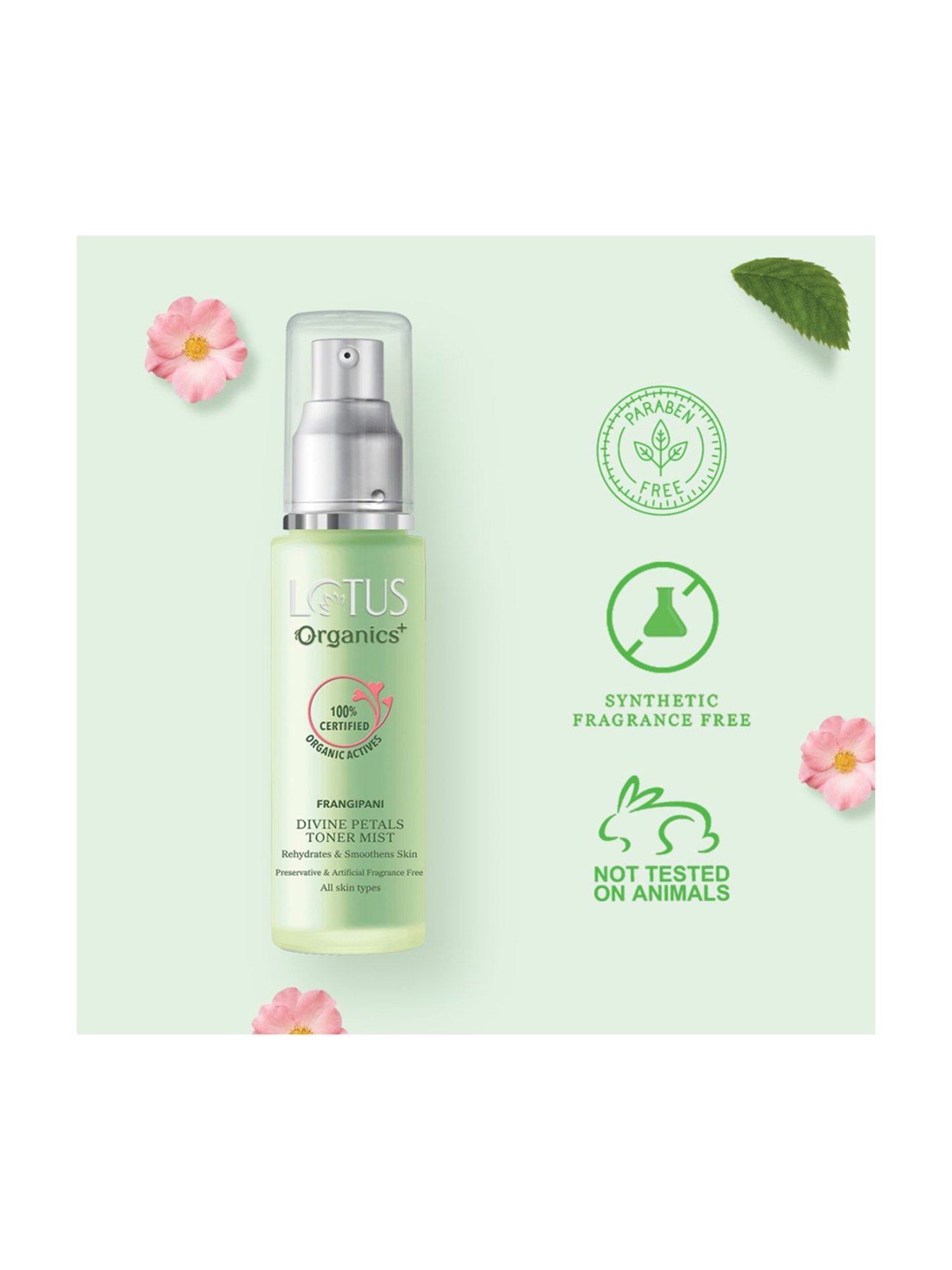 Lotus Organics+divine Petals Toner Mist - 50 ml