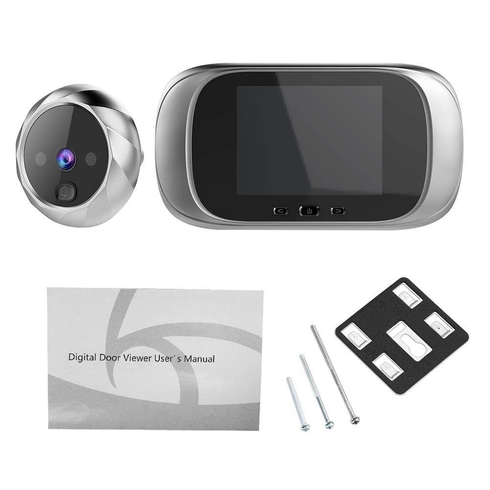 Digital Door Viewer Peephole Door Camera Doorbell 2.8-inch LCD Screen Night Vision Photo Shooting Digital Door Monitoring for Home Security