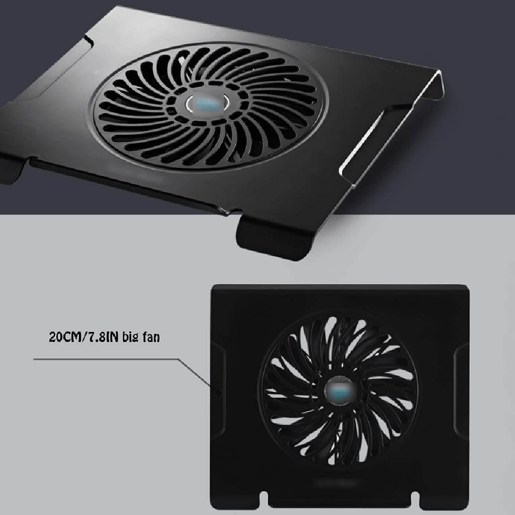 Silent Notebook Radiator Plastic Notebook Cooling Pad Cooling Bracket Suitable for Notebooks Within 15.4 Inches (Black)
