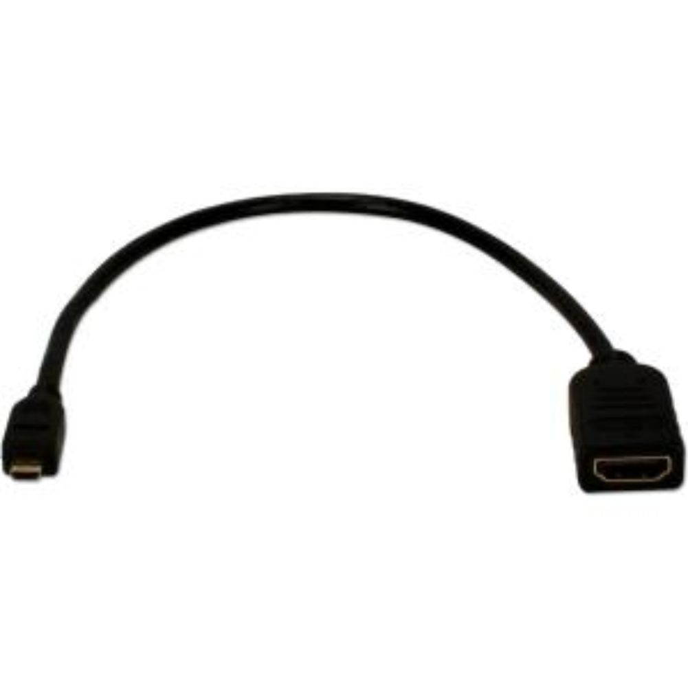 Qvs Micro-Hdmi Male To Hdmi Female Digital A/V 4K Hd Camera Conversion Cable
