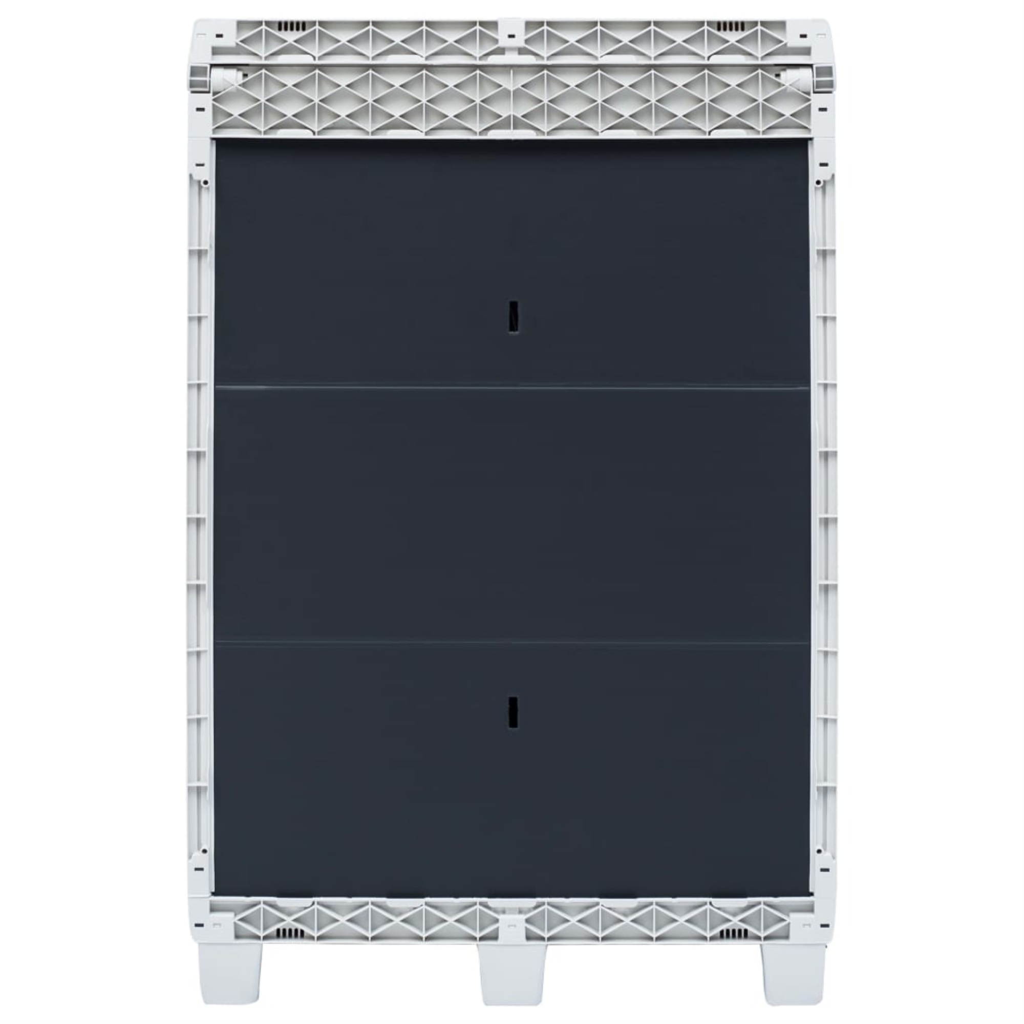 vidaXL Garden Dustbin with 3 Bags Light Gray Outdoor Cabinet Storage Shed