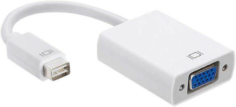 Cmple - Mini DVI to VGA Converter, Mini-DVI Male to VGA Female Video Cable Adapter (White) - 6 inches