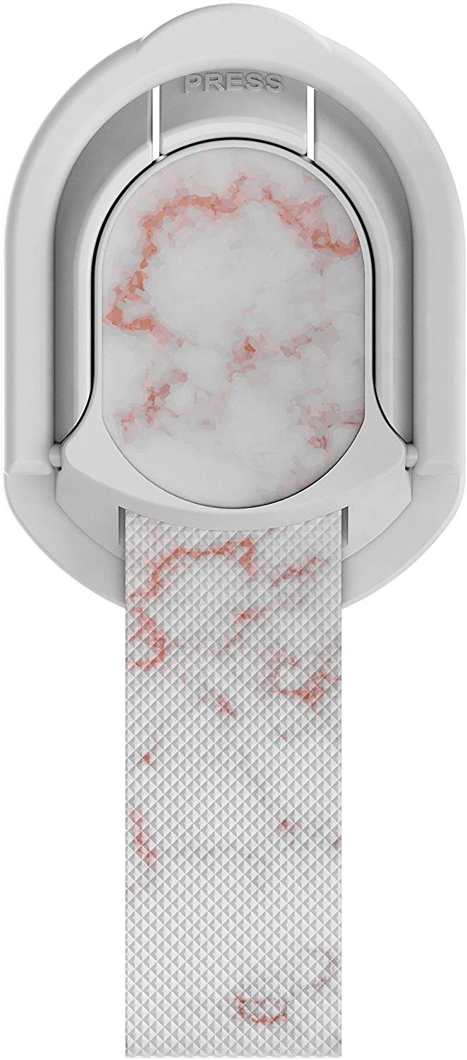 Ghostek Loop Phone Ring Holder Strap with Stand and Smartphone Car Holder Magnet Cute iPhone Grips for Women Perfect for Taking Selfies Removable for Wireless Charging Compatible - (Floral Fuchsia)