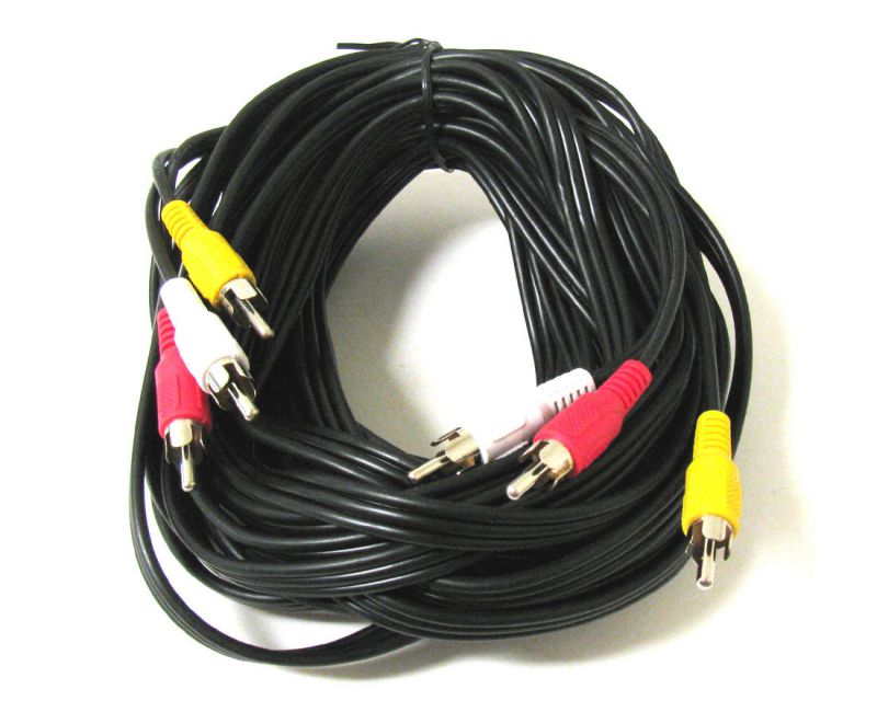 NEW 3 RCA 30' Ft 30Ft Audio Video AV Cable FOR HDTV DVD VCR