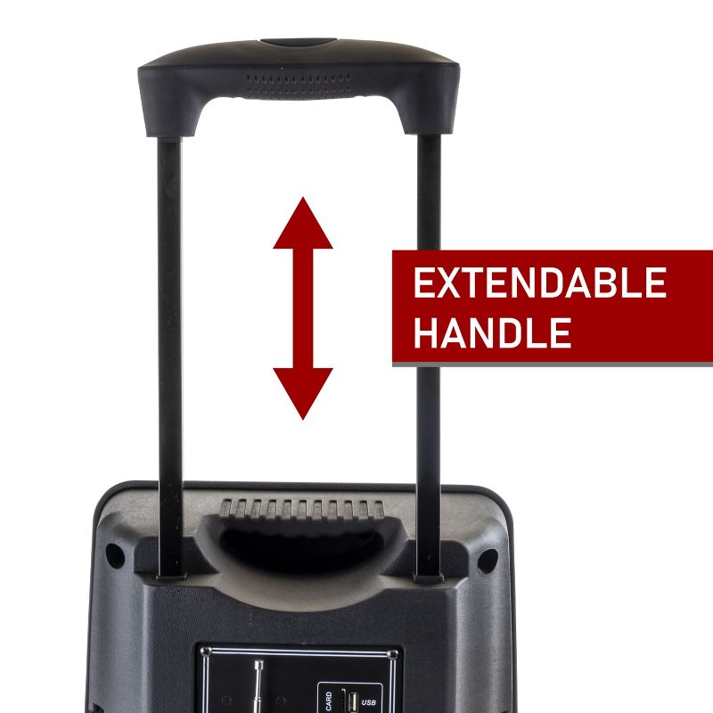 beFree Sound 12 Inch Bluetooth Rechargeable Portable PA Party Speaker