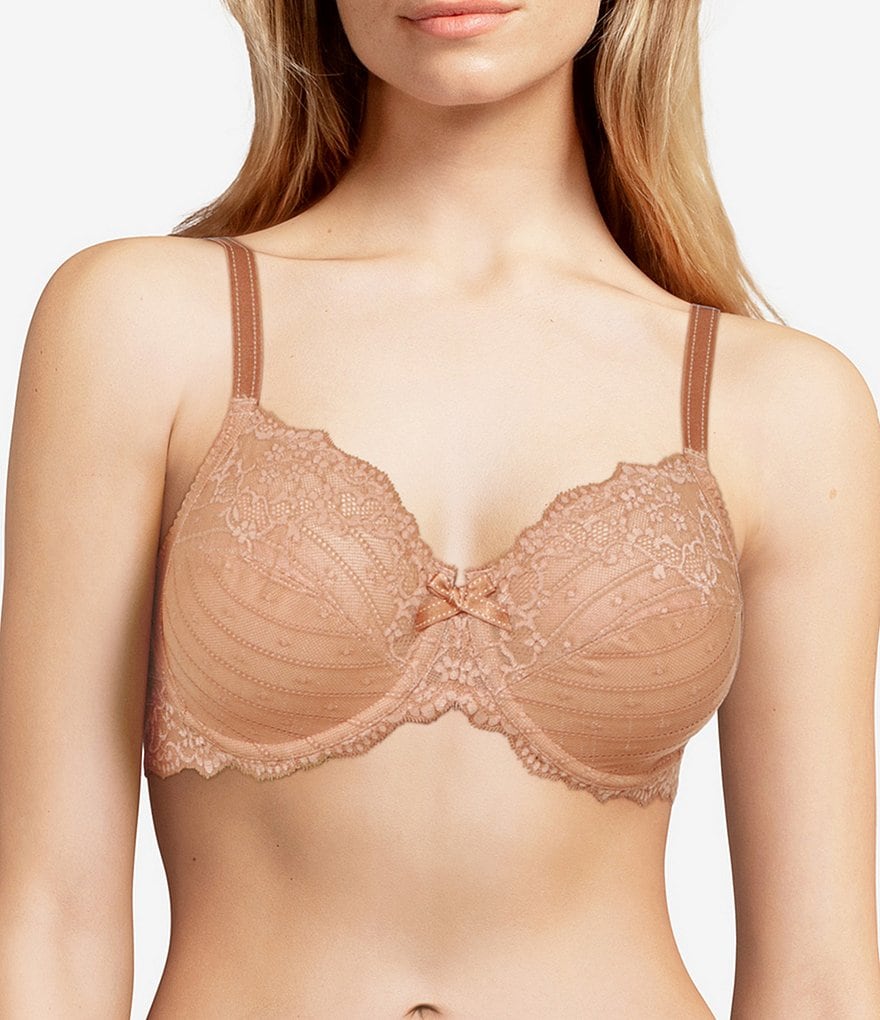 Chantelle Rive Gauche Floral Stretch Lace 3-Part Cup Underwire Bra