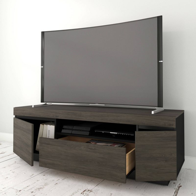 68" Lima Tv Stand Gray/Black - Nexera