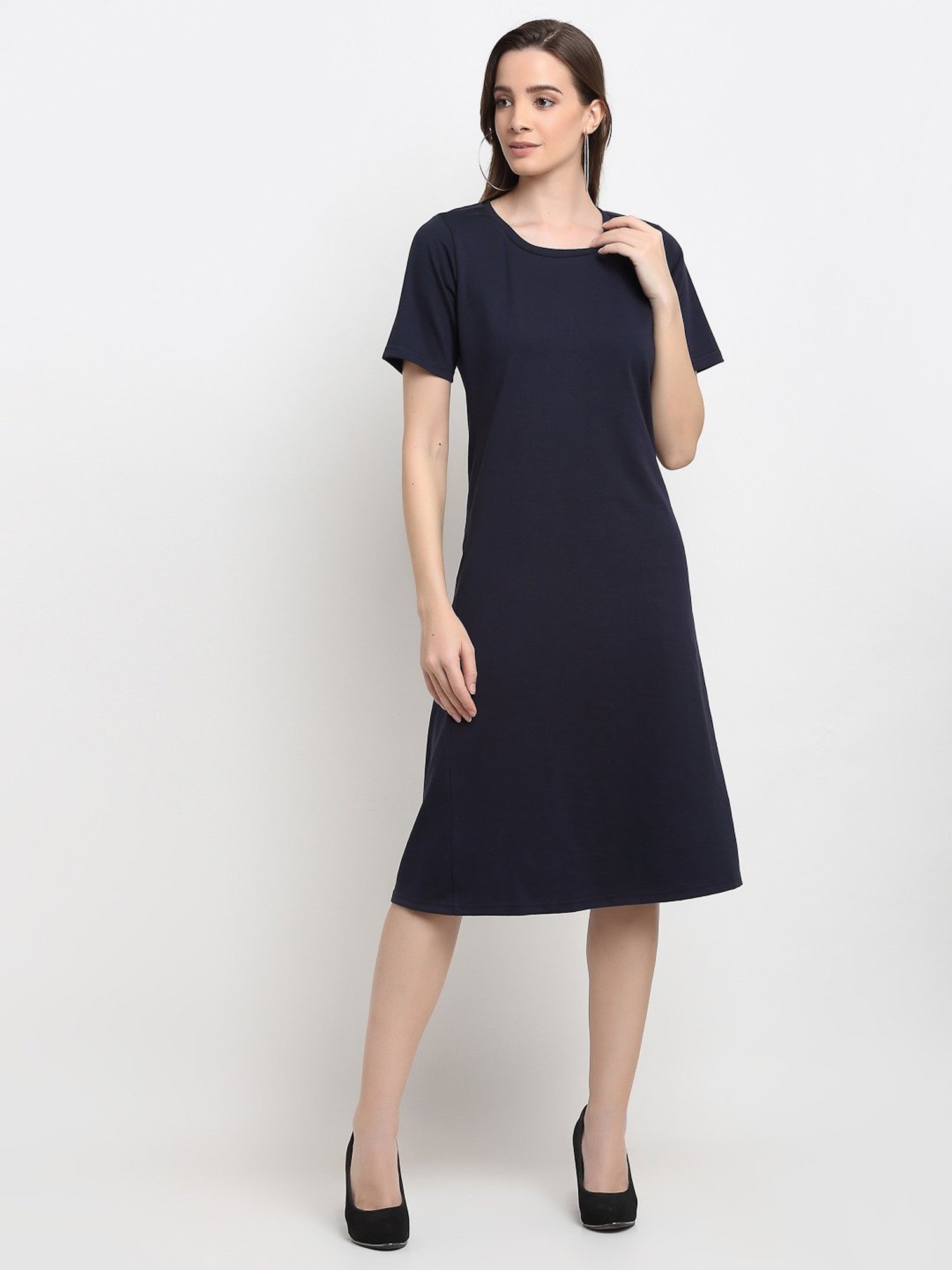 BRINNS Navy Midi A Line Dress