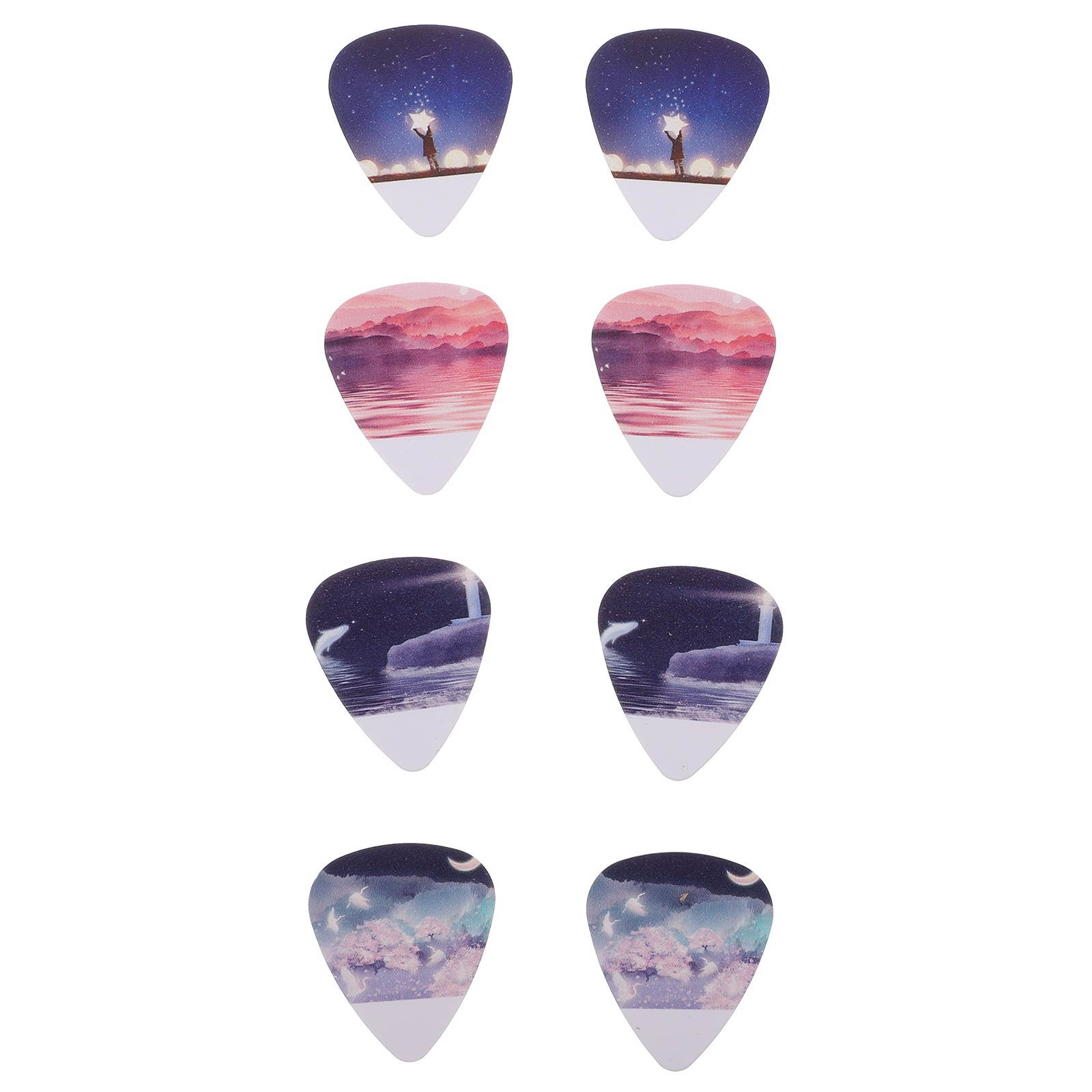 16Pcs Guitar Picks Practical Ukulele Guitar Accessories Triangular Guitar Picks