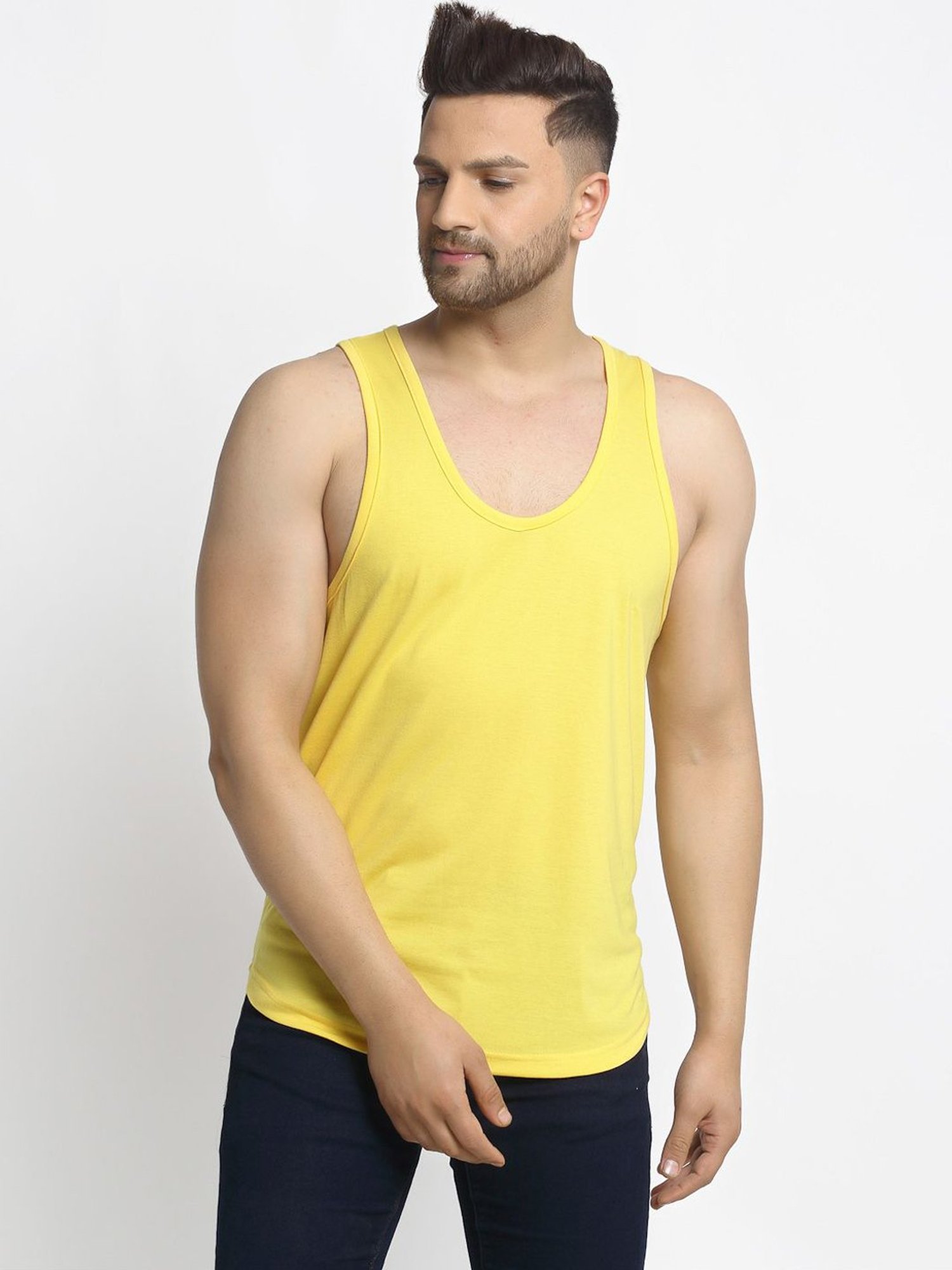 Friskers Multi Cotton Slim Fit Vest - Pack of 2