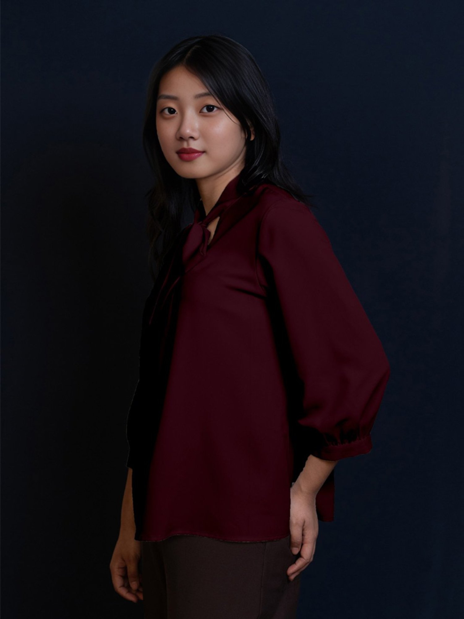 Zink London Maroon Regular Fit Top