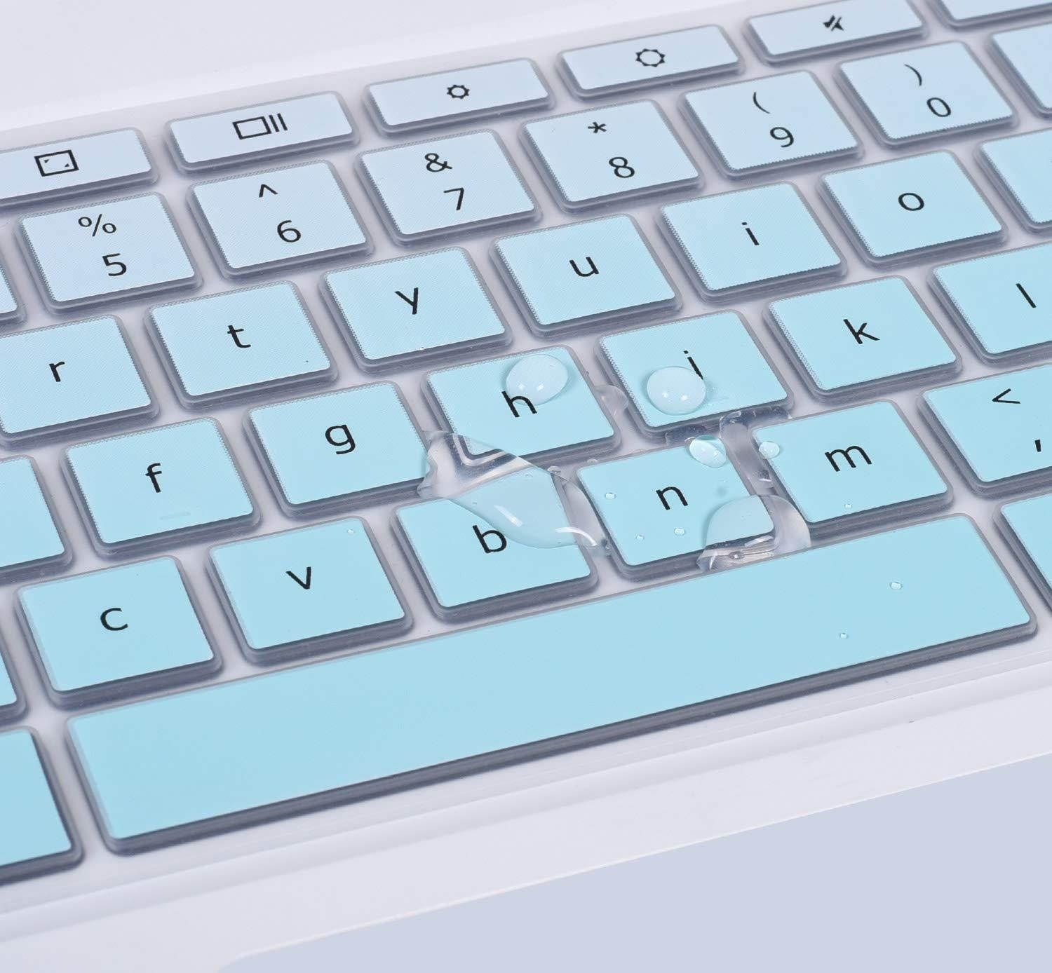 CaseBuy Ultra Thin Ombre Keyboard Cover for ASUS Chromebook Flip C302CA-DH54 C302CA-DHM4 12.5-inch Touchscreen Convertible Chromebook Protective Skin, Gradual Mint Green