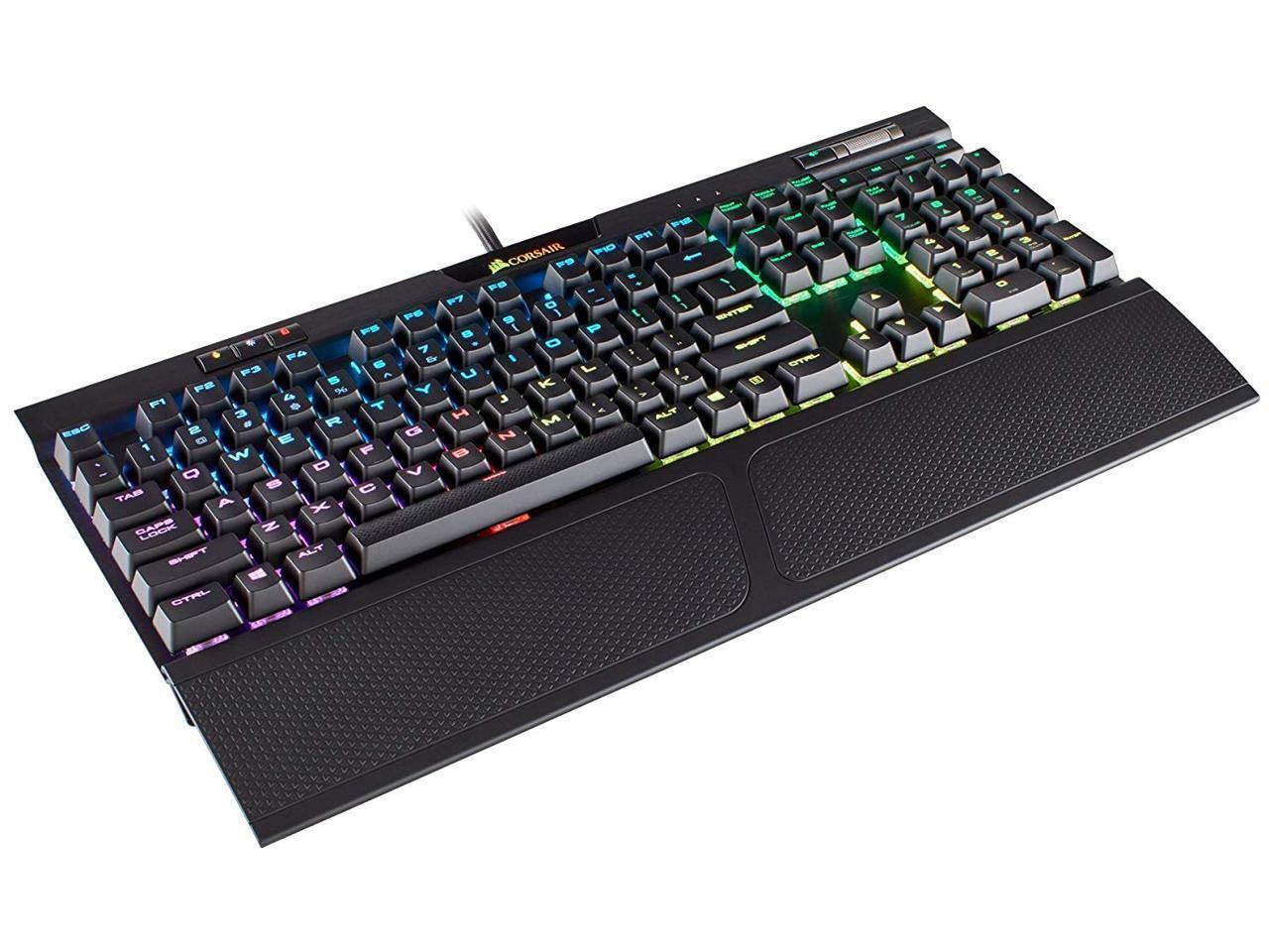 High Performance RGB Mechanical Gaming Keyboard - CORSAIR K70 RGB MK.2 Keyboard, USB Passthrough & Media Controls - - Cherry MX Silver - RGB LED Backlit
