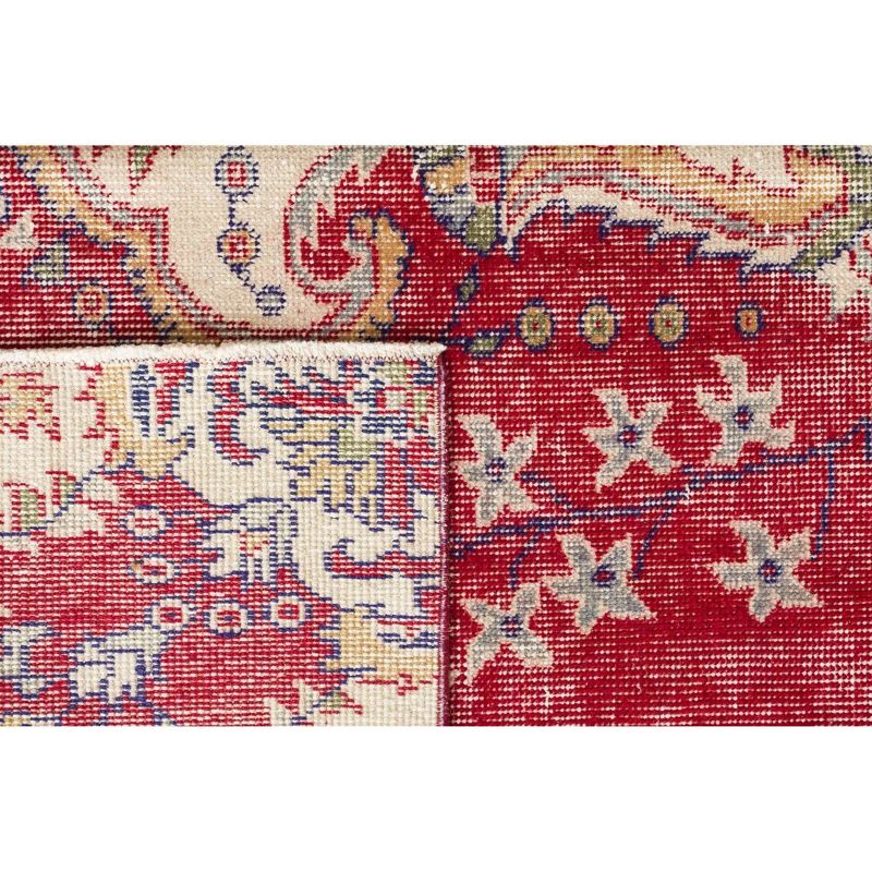 4'9"x9' Vintage One-of-a-Kind Wieke Rug Red - Revival Rugs