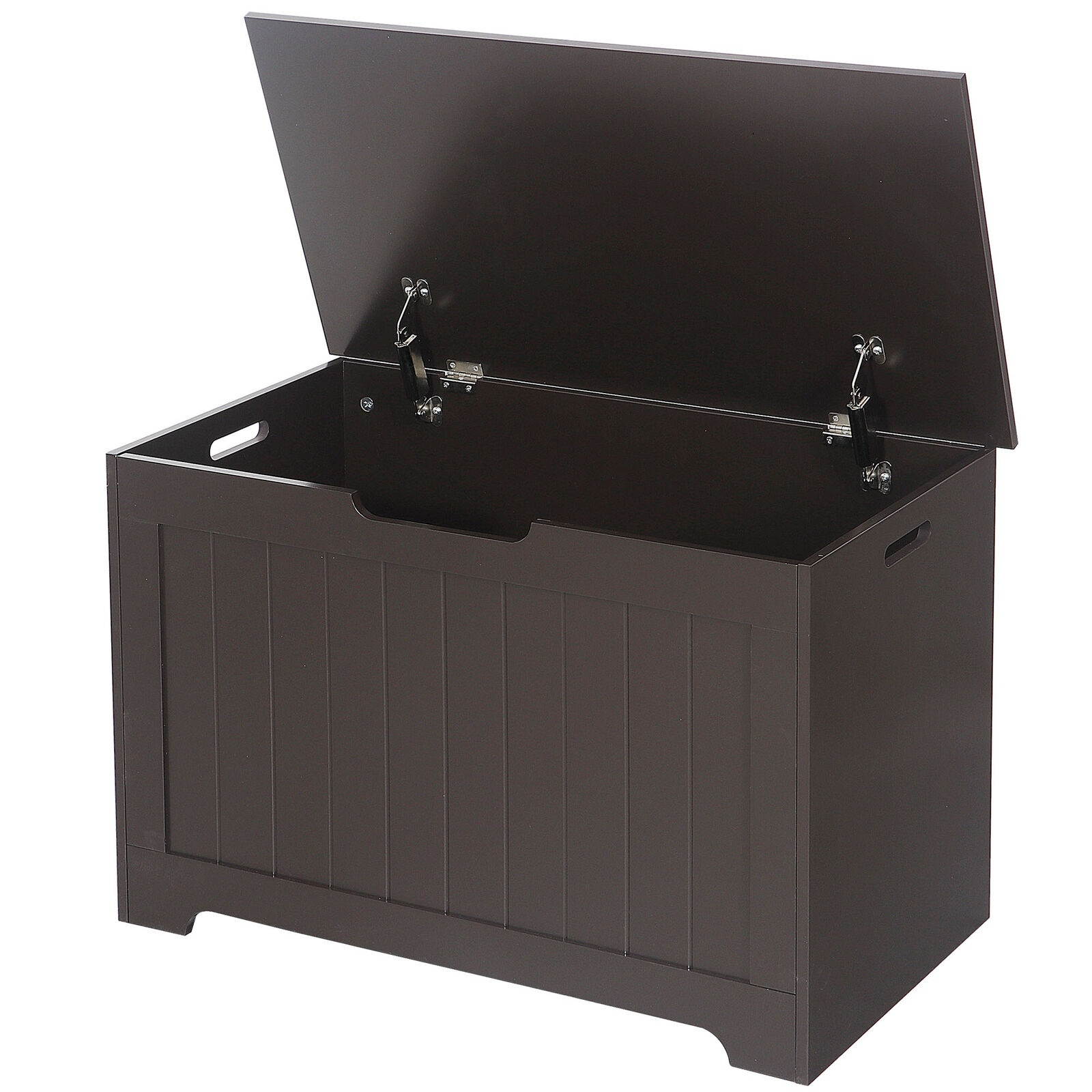 Lift Top Entryway Storage Chest/Bench with 2 Safety Hinge, Wooden Toy Box