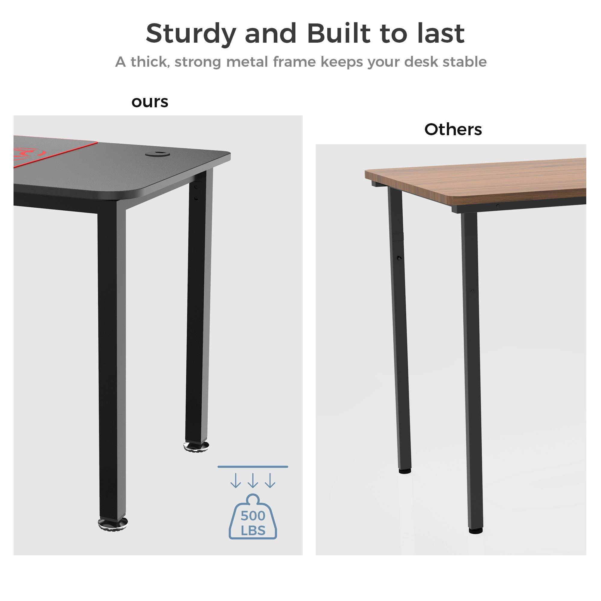 Eureka Ergonomic&reg; L-Shaped Corner Desk 60 inch PC Computer Desks, Large Gaming Table with Mouse Pad, Modern Writing Workstation for Home Office Gaming/Working, Black