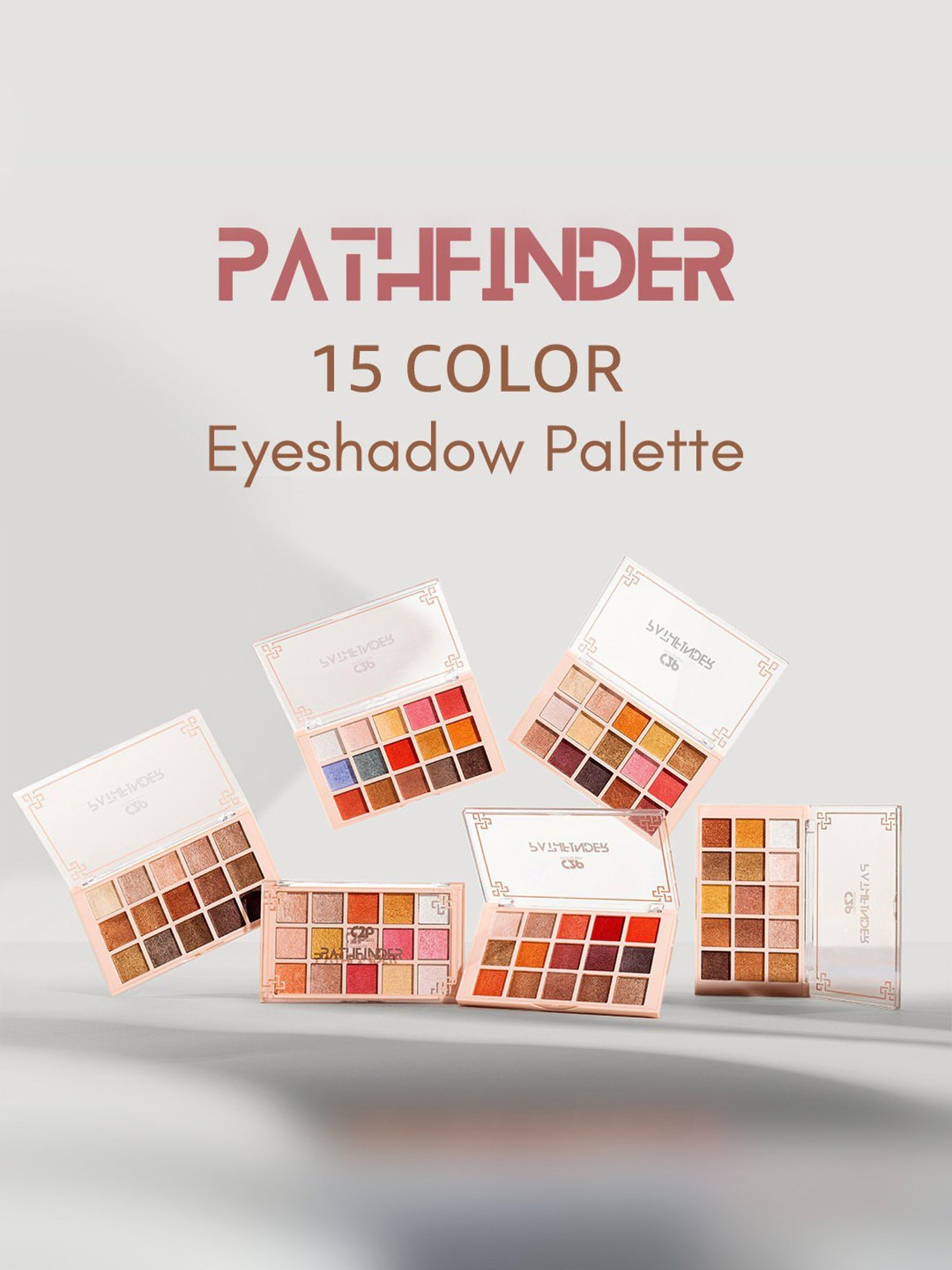 C2P PROFESSIONAL MAKEUP Pathfinder 15 Color Eyeshadow Palette Burned Almond 06 - 30 ml